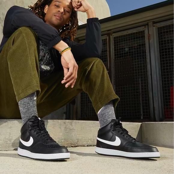 Nike Men’s Court Vision Mid Next
Nature

Black/Black/White
Sneakers 
DN3577-001 - Picture 12 of 16